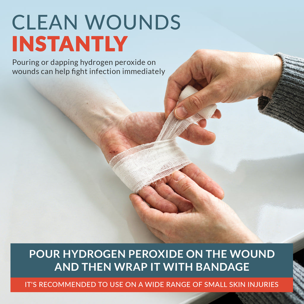 Hydrogen Peroxide Solution 3% USP - 32 oz First Aid Antiseptic