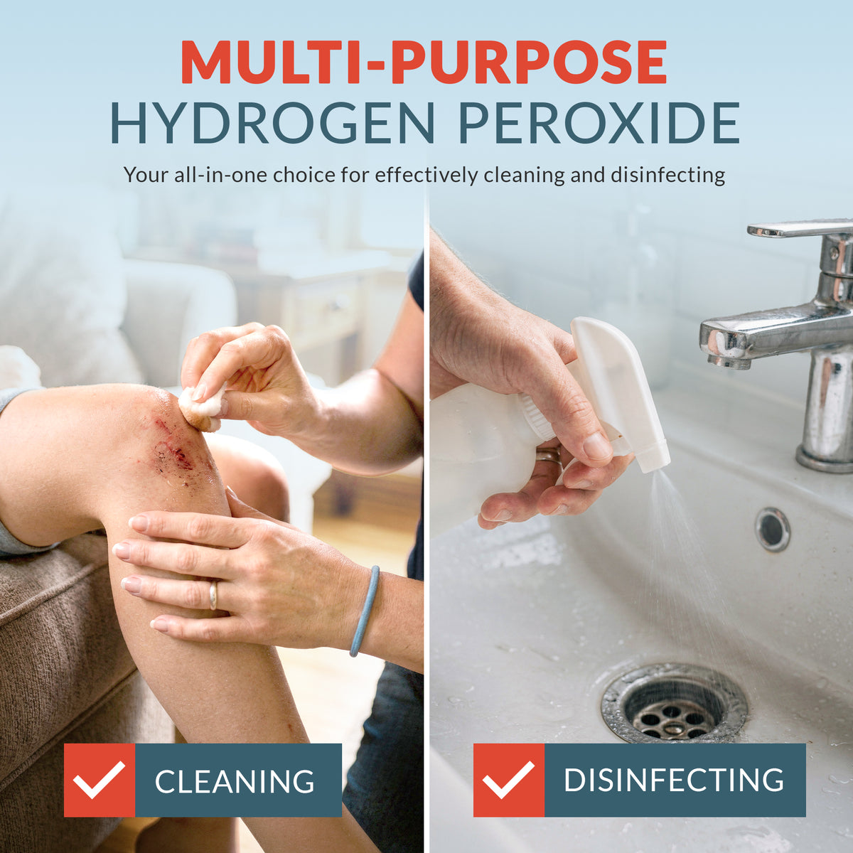 Hydrogen Peroxide Solution 3% USP - Gallon First Aid Antiseptic