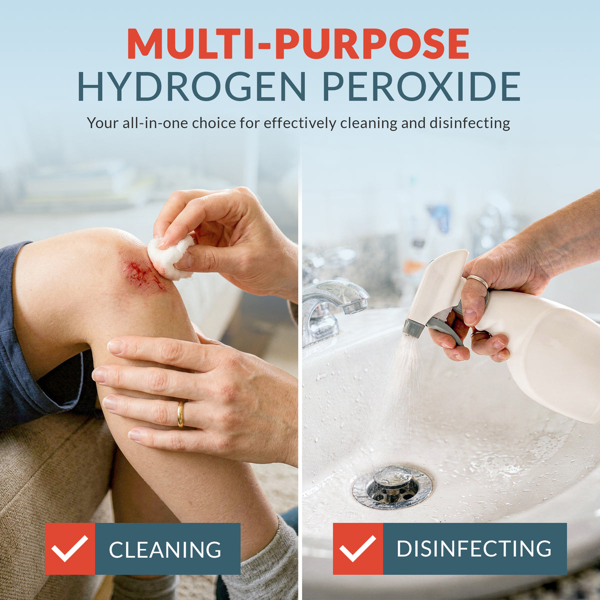 Hydrogen Peroxide Solution 3% USP - 32 oz First Aid Antiseptic