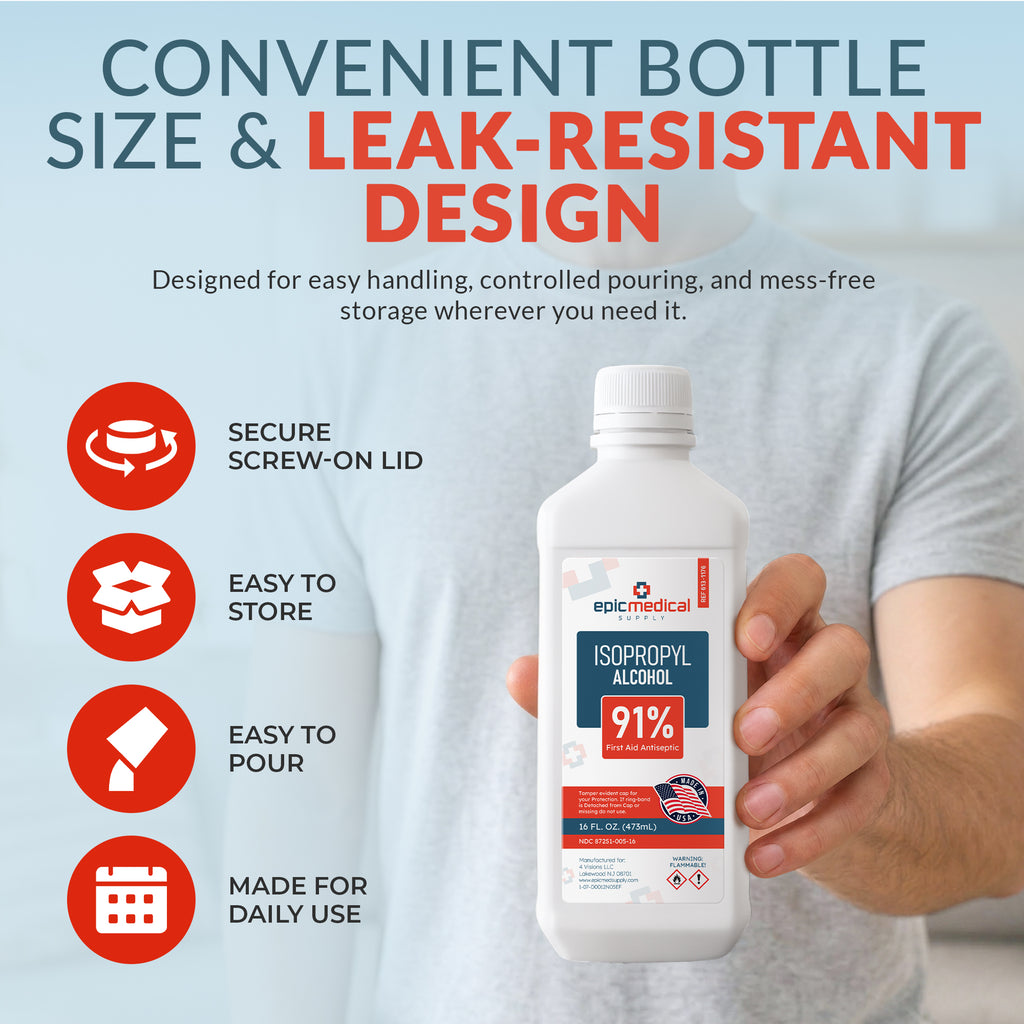 Isopropyl Alcohol 91% 16 oz
