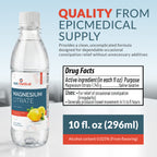 Epic Medical Supply Magnesium Citrate 10 fl oz – Lemon Flavor - Liquid Saline Laxative – for Occasional Constipation Support