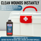 Hydrogen Peroxide Solution 3% USP - 16 oz First Aid Antiseptic