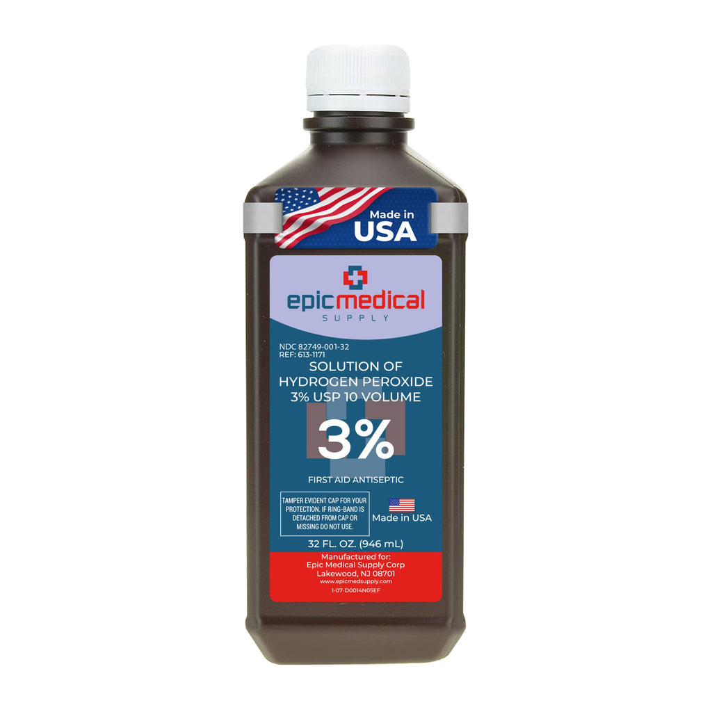 Hydrogen Peroxide Solution 3% USP - 16 oz First Aid Antiseptic