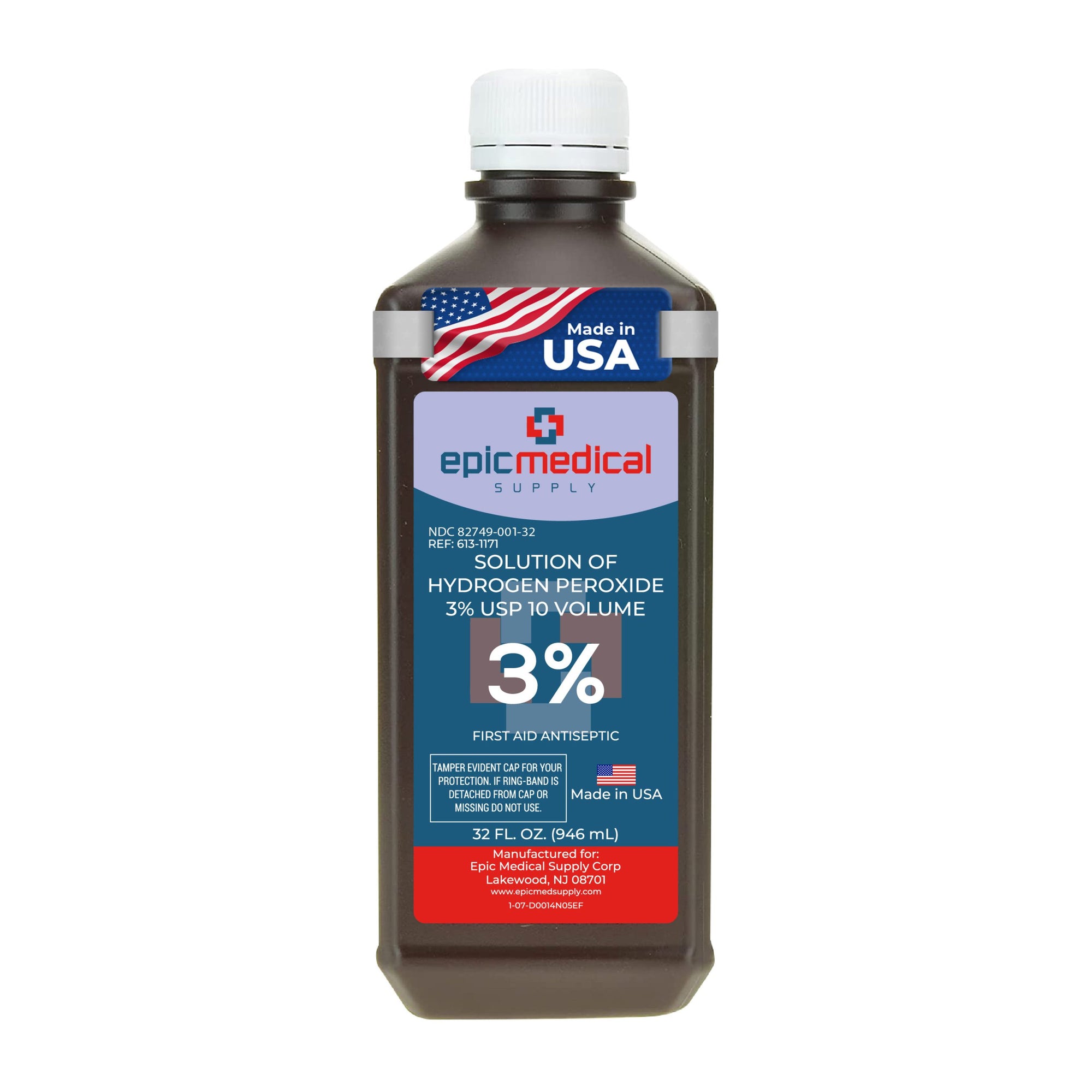 Hydrogen Peroxide Solution 3% USP - 16 oz First Aid Antiseptic