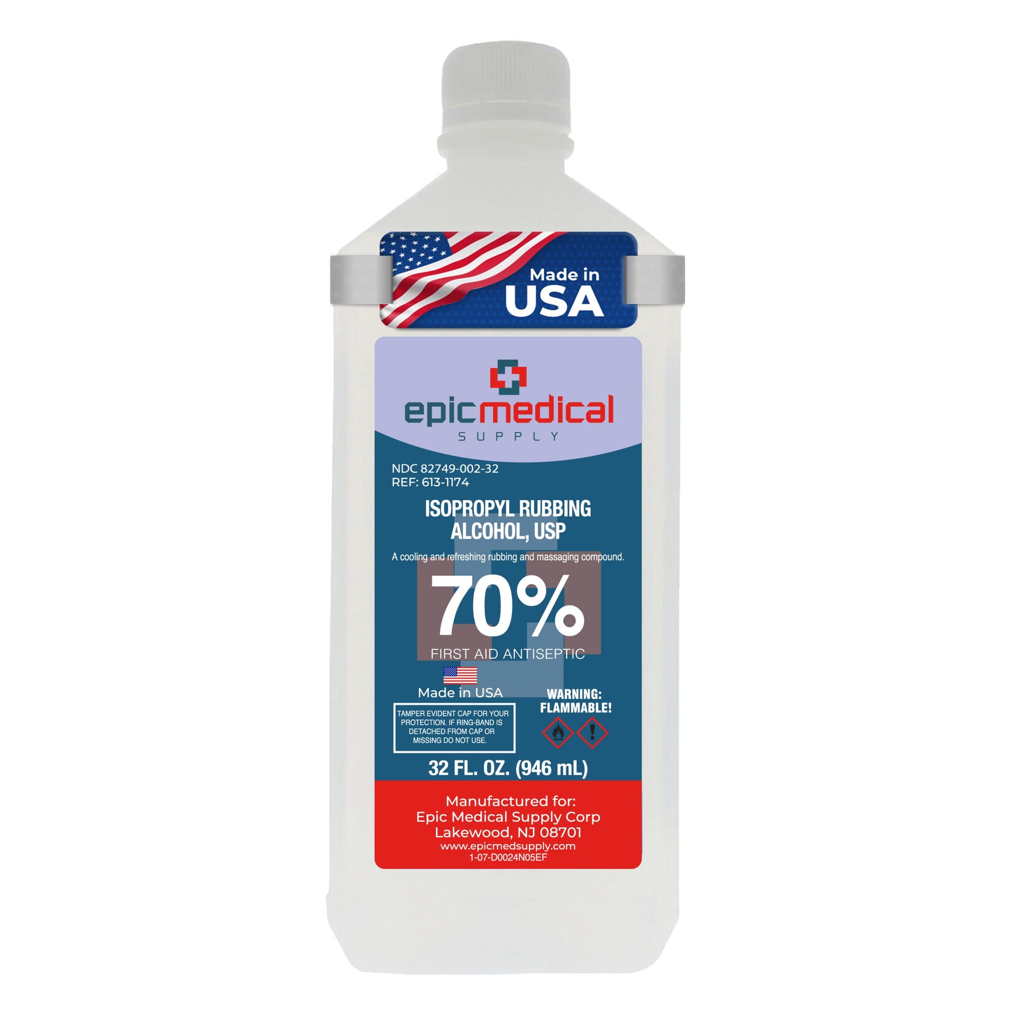 Isopropyl Rubbing Alcohol 70% USP 32 oz