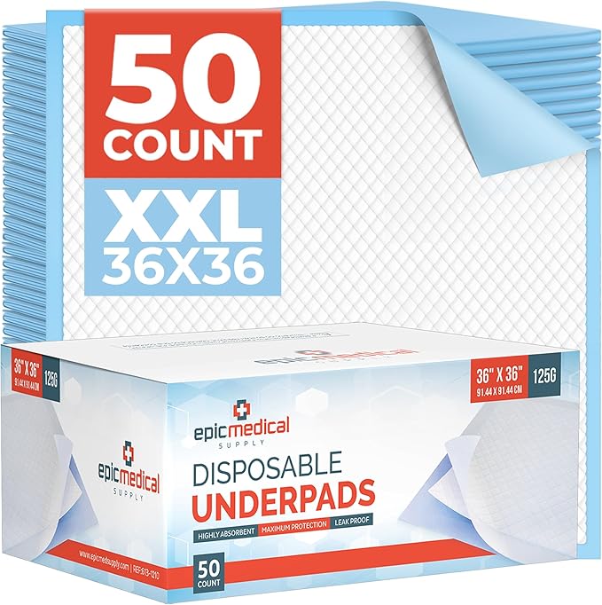 Disposable Underpads 36" x 36"