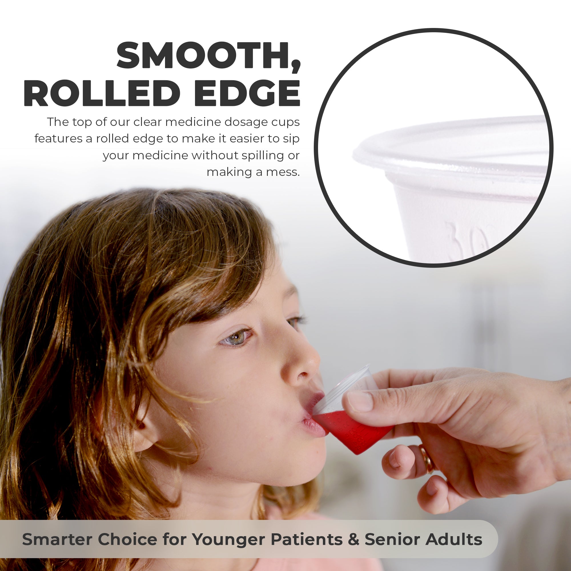 Disposable, Graduated, Plastic Medicine Cups with Liquid Measuring, 1 oz, 100 Count