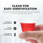 Disposable, Graduated, Plastic Medicine Cups with Liquid Measuring, 1 oz, 100 Count