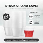 Disposable, Graduated, Plastic Medicine Cups with Liquid Measuring, 1 oz, 100 Count