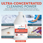 12% Food Grade Hydrogen Peroxide – Ultra-Concentrated H2O2 Peroxide Cleaner – 1 Gallon Bottle