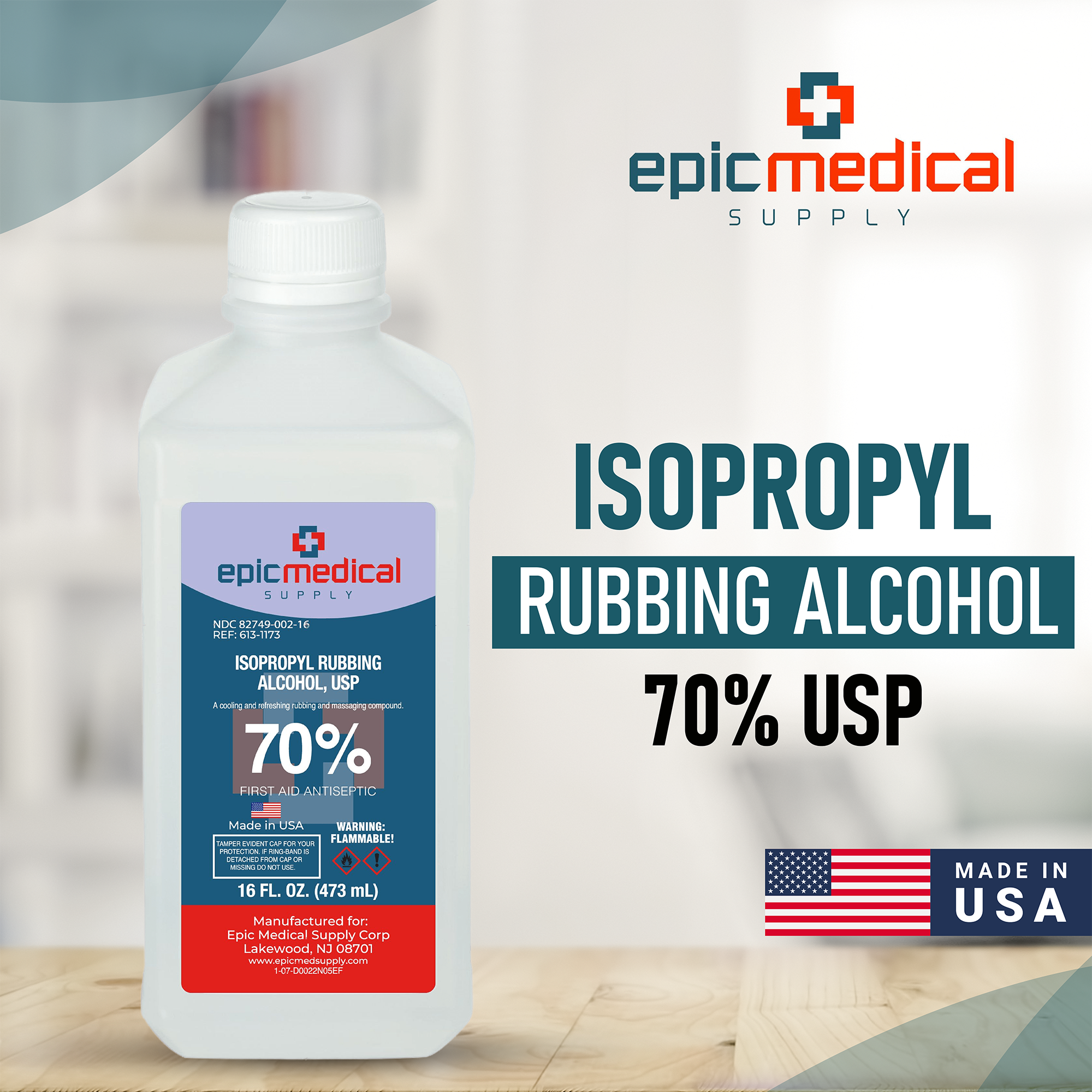 Isopropyl Rubbing Alcohol 70% USP 16 oz