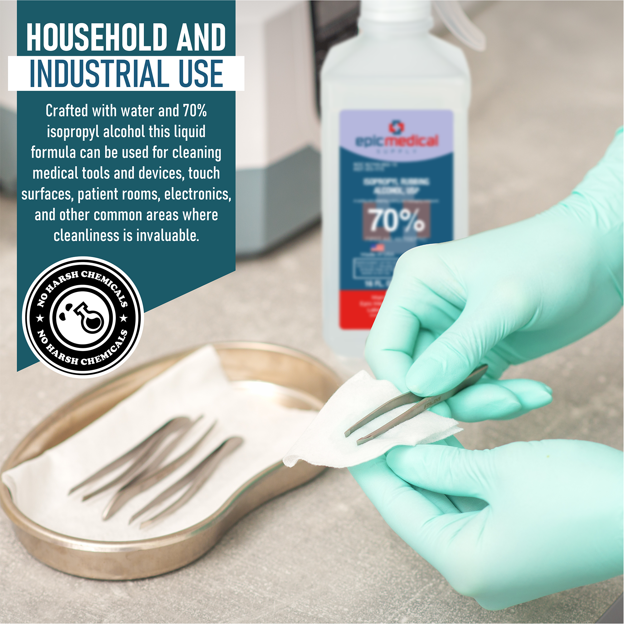 Isopropyl Rubbing Alcohol 70% USP 16 oz