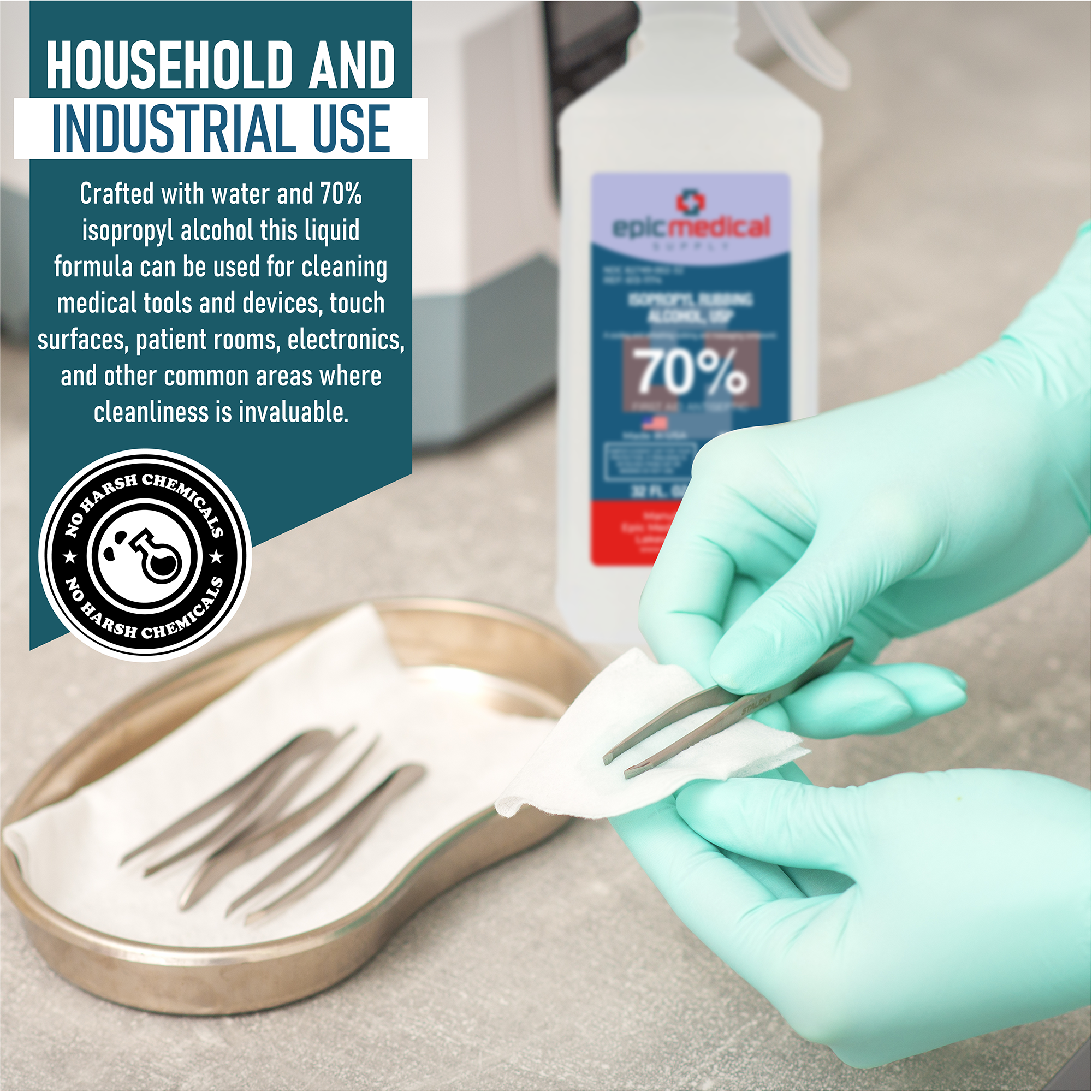 Isopropyl Rubbing Alcohol 70% USP 32 oz