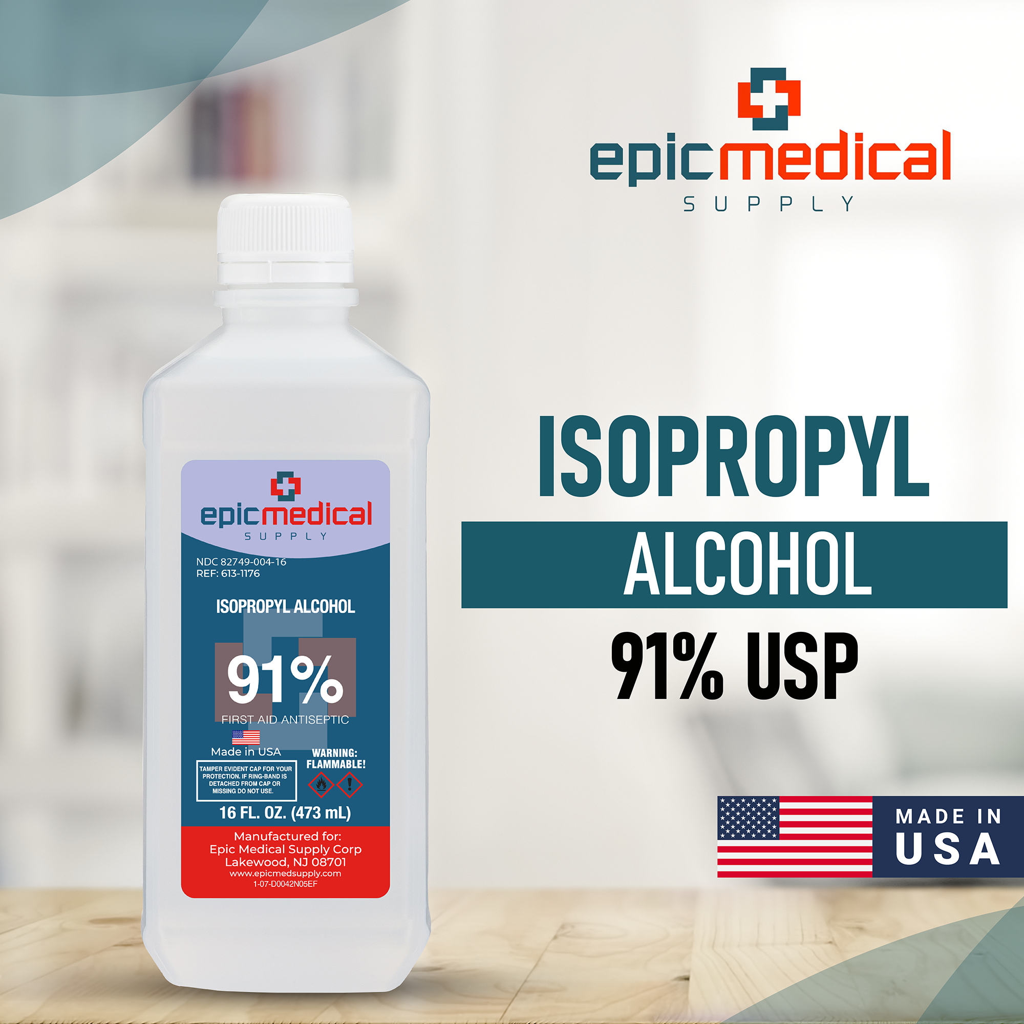 Isopropyl Alcohol 91% 16 oz
