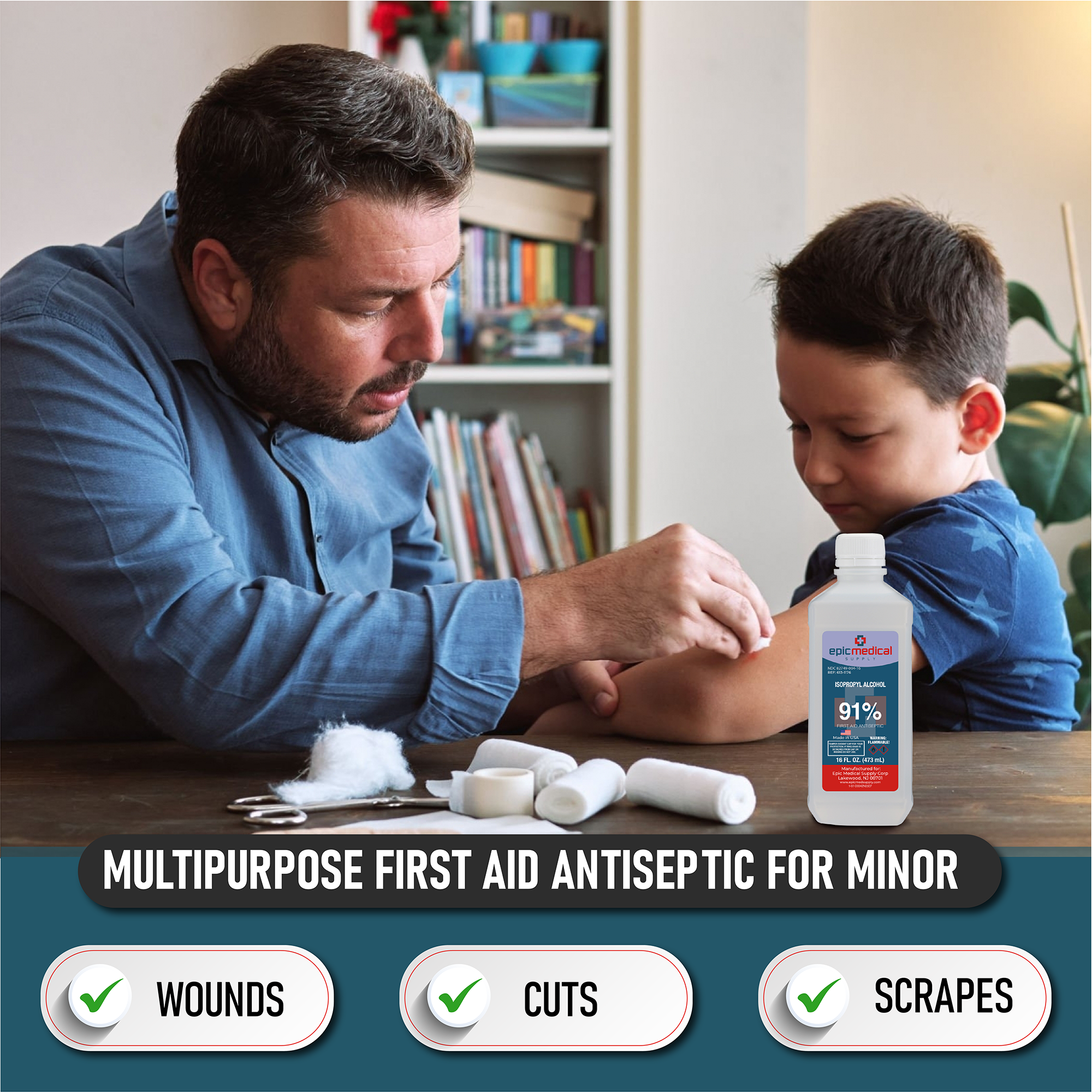 Isopropyl Alcohol 91% 16 oz