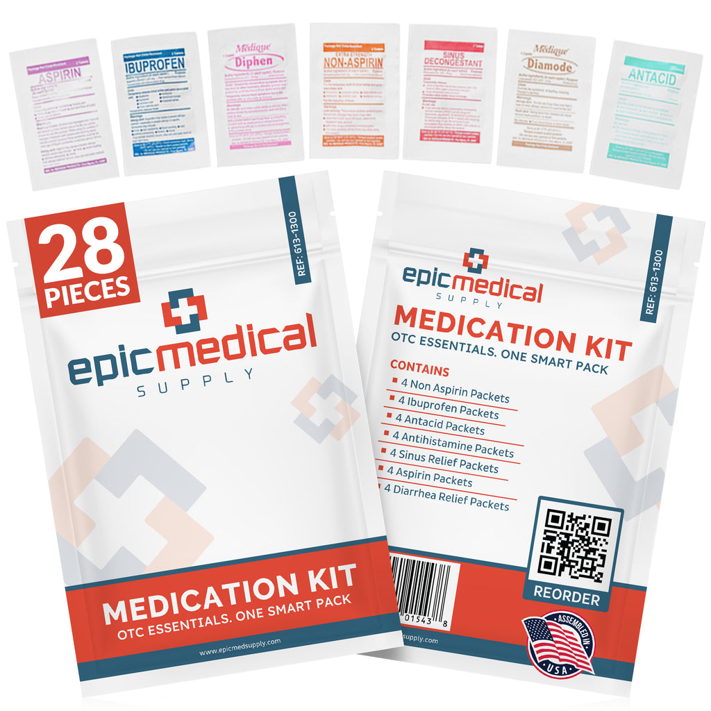 First Aid Kit Medication Refill – 28-Count Unit Dose Packets